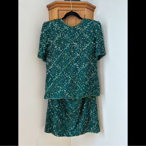 Vintage Beaded Skirt Set